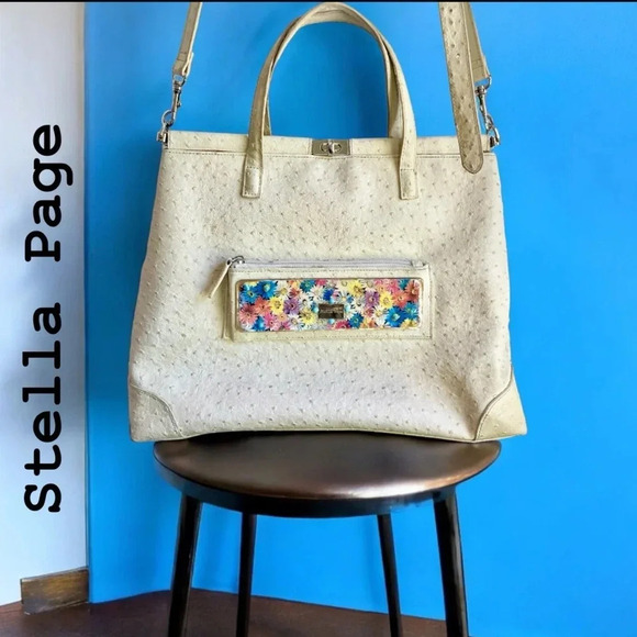 Stella Page Designer Limited Edition NYC Leather Handbag w/Persian Turquoise - Picture 15 of 16